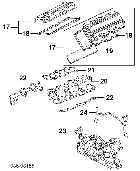 Прокладка клапанной крышки JF0110235A Mazda