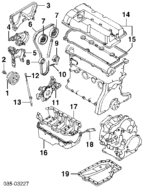 Panela de óleo de cárter do motor para Mazda 323 (BF)