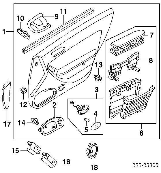 GA2A68AB1A Mazda cápsula (prendedor de fixação de revestimento da porta)