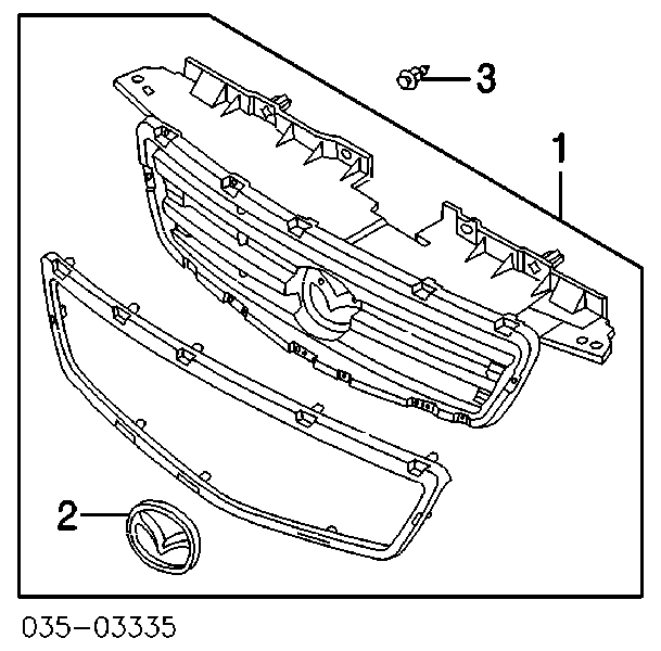 Решетка радиатора LC6250710A Mazda