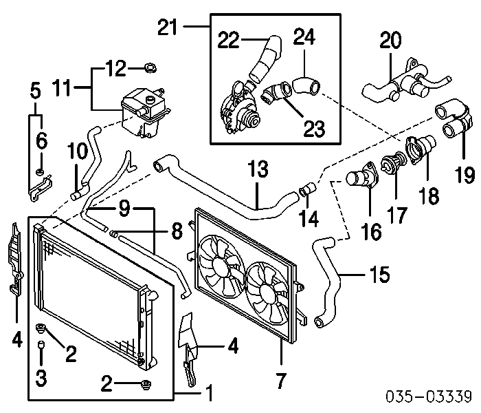 Ventilador (roda de aletas) do radiador de esfriamento esquerdo para Mazda 6 (GH)
