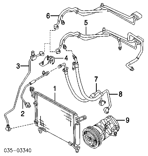 Compressor de aparelho de ar condicionado para Mazda MPV (LW)