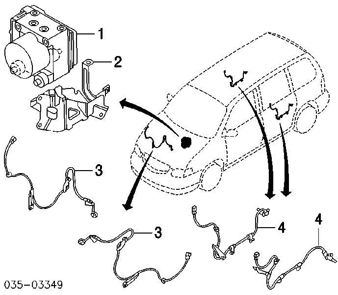 LC704373XB Mazda sensor abs dianteiro esquerdo