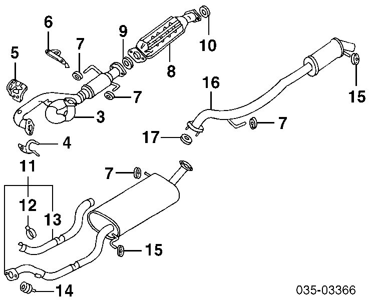 Подушка крепления глушителя на Suzuki SX4 S-Cross 