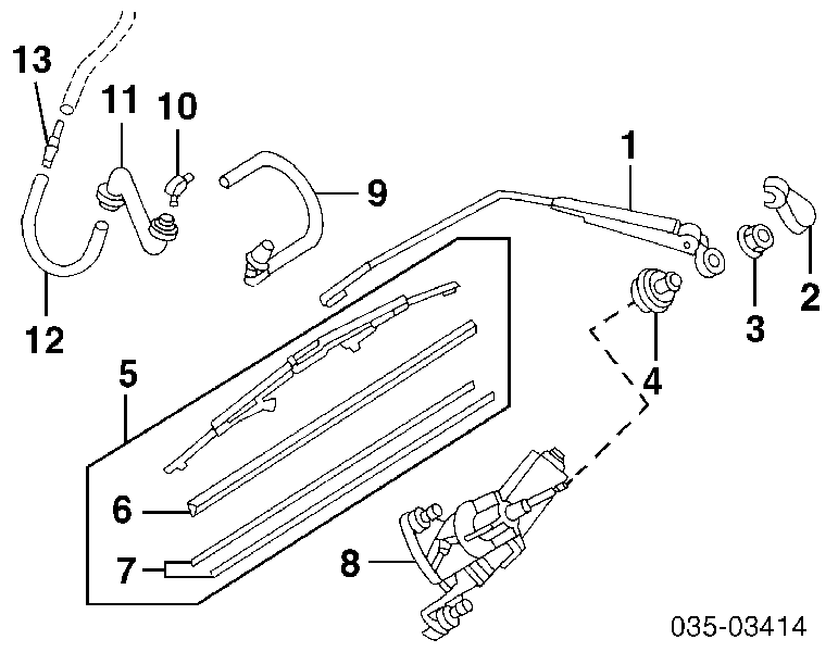 Щетка-дворник заднего стекла LC6467330 Mazda