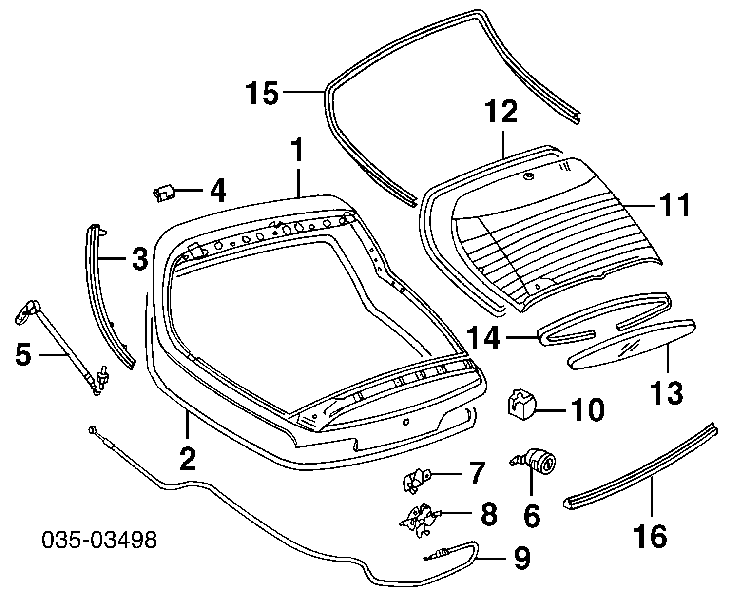  Дверь задняя (багажная 3/5-я (ляда) Mazda MX-3 