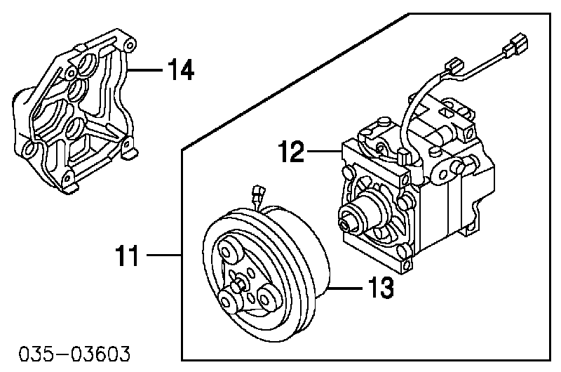Compressor de aparelho de ar condicionado para Mazda Xedos (TA)