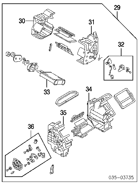 Радиатор печки (отопителя) на Mazda 323 S VI 