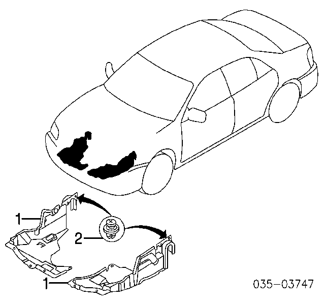Proteção de motor esquerdo para Mazda 323 (BJ)