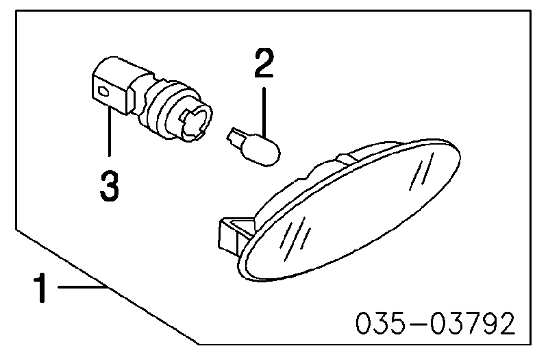 Luz intermitente no pára-lama para Mazda 626 (GE)