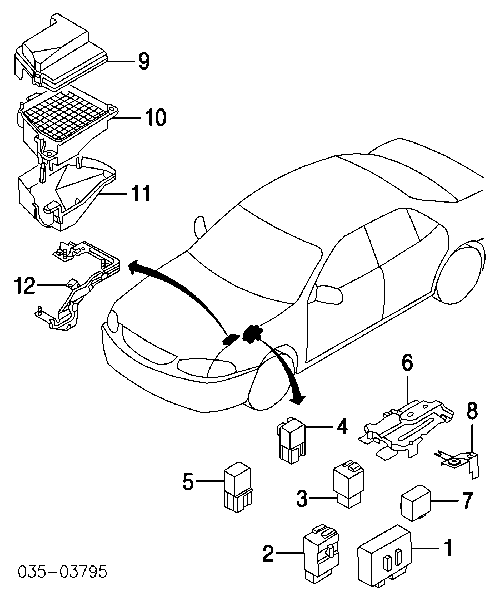 Relê de pisca-pisca para Mazda 323 (BA)