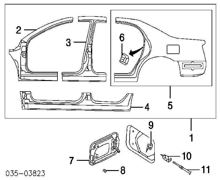 Крыло заднее правое на Mazda 323 S VI 
