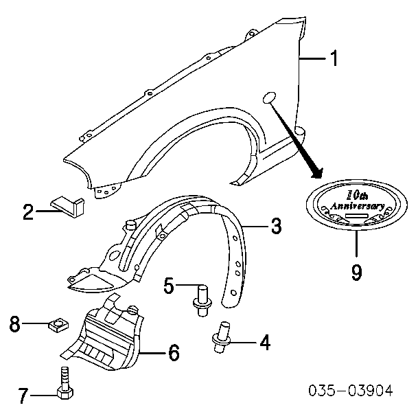 9CF600520B Mazda 