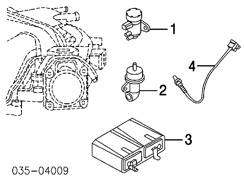 4174510 Ford sonda lambda, sensor esquerdo de oxigênio depois de catalisador