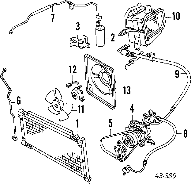 Радиатор кондиционера 73020AA040 Subaru