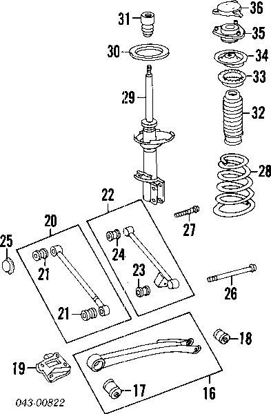 20363AC221 Subaru опора амортизатора переднего