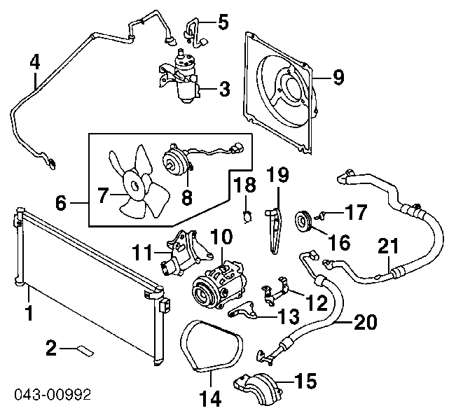 73410AC040 Subaru tanque de recepção do secador de aparelho de ar condicionado