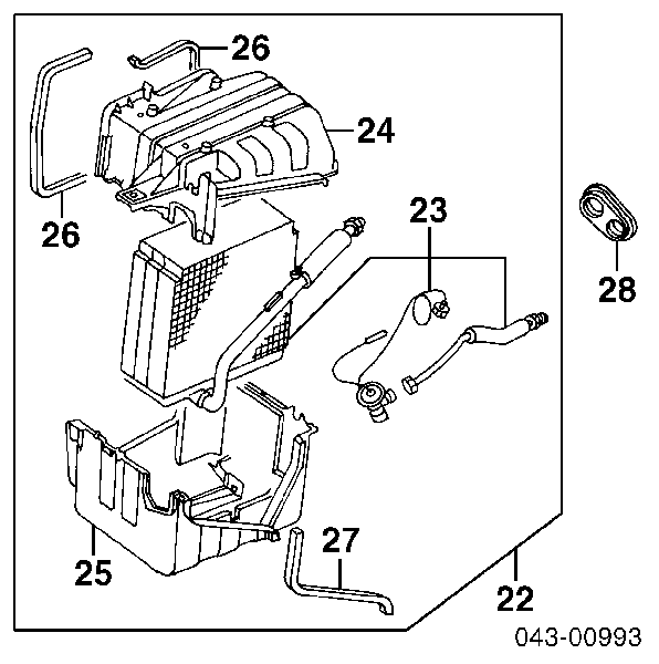 73523AC040 Subaru vaporizador de aparelho de ar condicionado