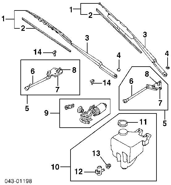 Бачок омывателя 86610AC071 Subaru