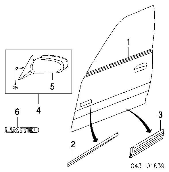 Боковое зеркало заднего вида Субару Легаси B12 (Субару Легаси)