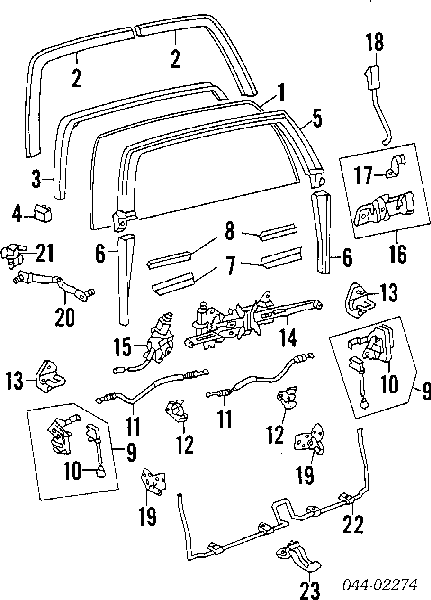 6980189122 Toyota механизм стеклоподъемника багажника (двери 3/5-й задней)
