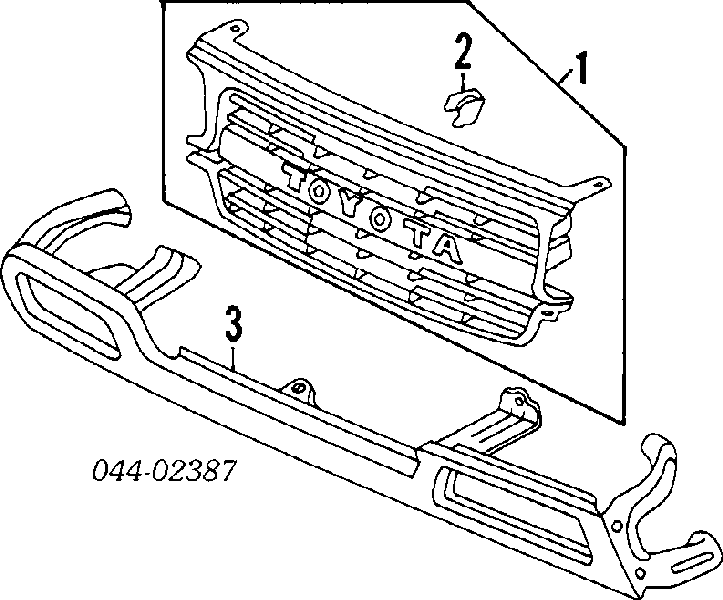 Grelha do radiador para Toyota Land Cruiser (J8)