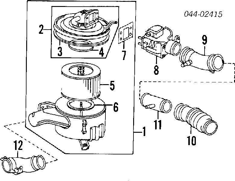 2225061010 Toyota sensor de fluxo (consumo de ar, medidor de consumo M.A.F. - (Mass Airflow))