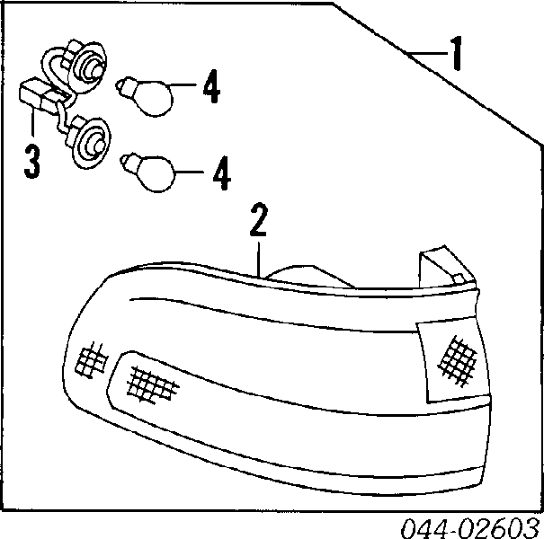 Lanterna traseira direita externa para Toyota Previa (TCR1, TCR2)