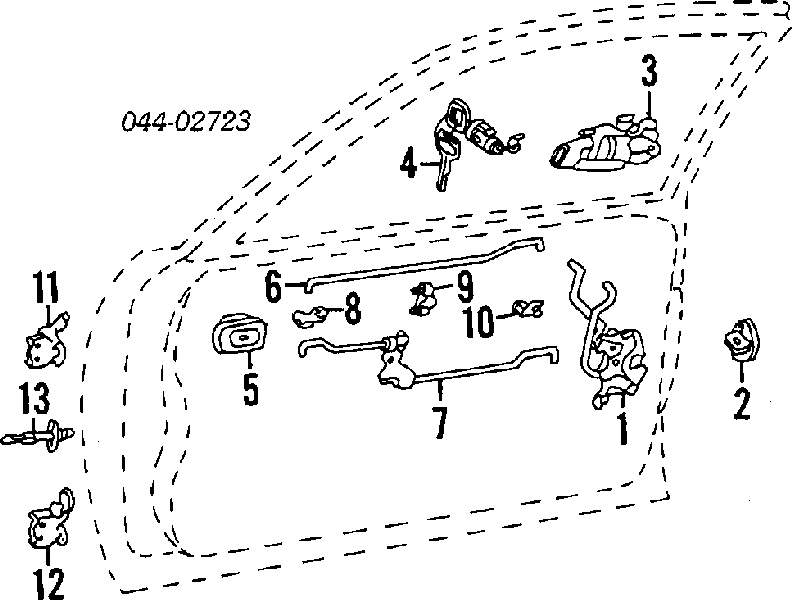 Sensor de fechamento de portas (interruptor de fim de carreira) para Toyota Starlet (P7)