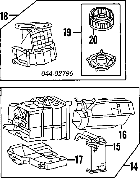 Radiador de forno (de aquecedor) para Toyota Corolla (E9)