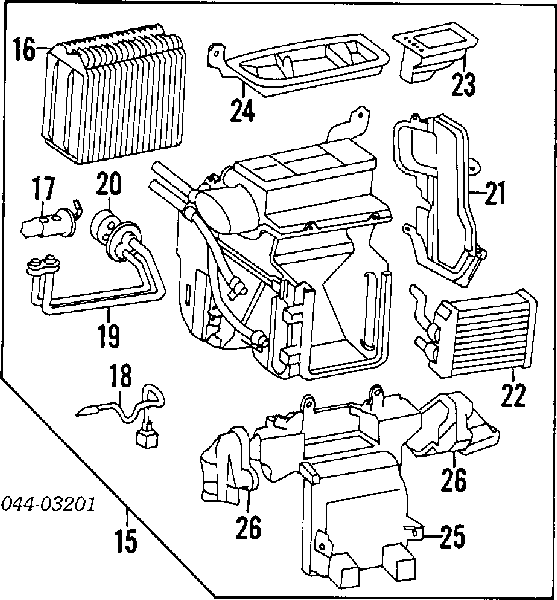 Vaporizador de aparelho de ar condicionado para Lexus ES (V10)