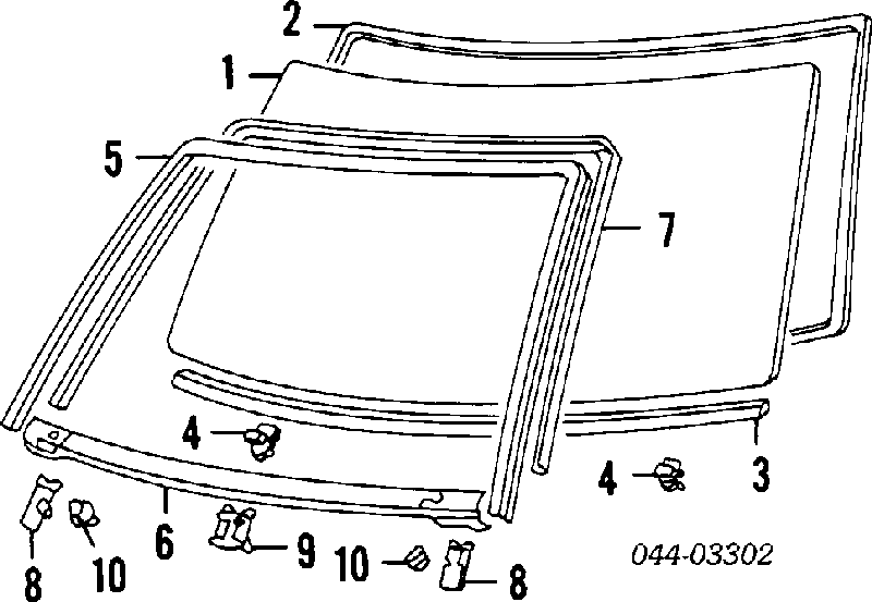 5611195D0183 Toyota pára-brisas