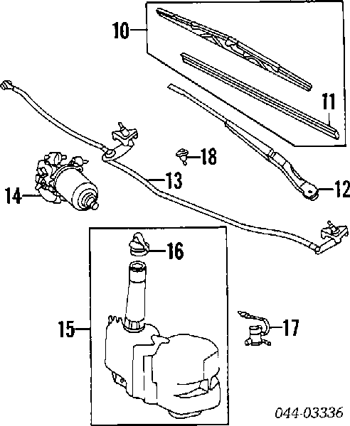 Injetor de fluido para lavador de pára-brisas para Toyota Camry (V10)