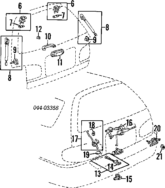 Амортизатор крышки багажника (двери 3/5-й задней) на Toyota Camry V10