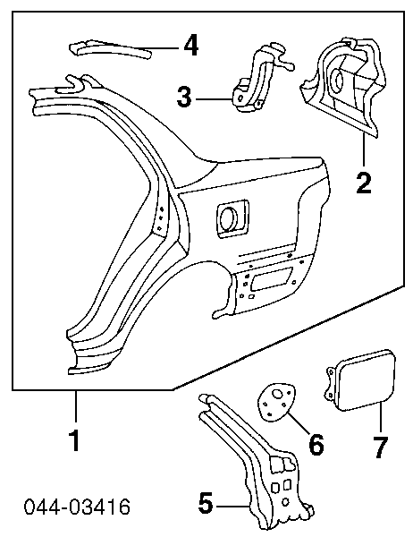 7735033040 Toyota Дверка бензобака