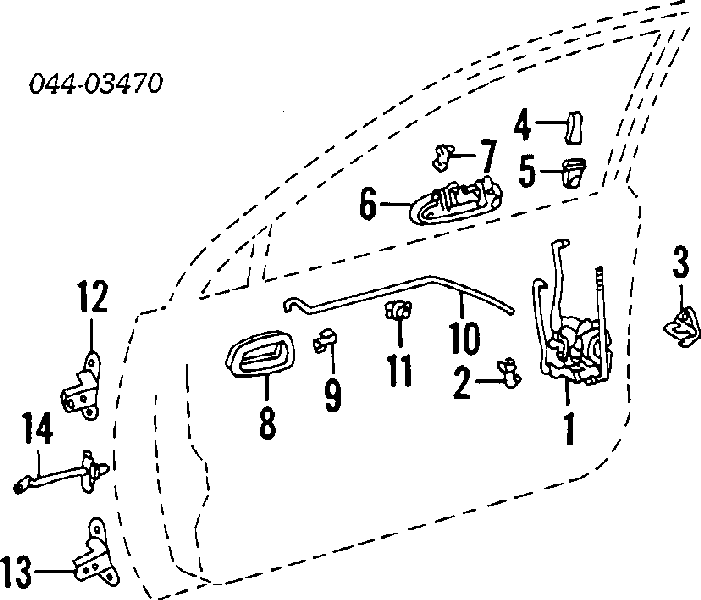 Gozno de tampa de porta-malas para Toyota Avensis (T22)