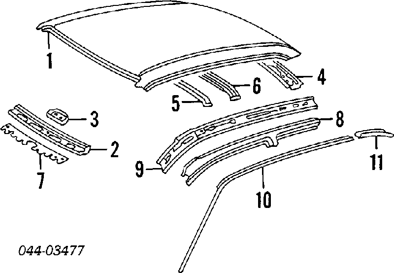 Крыша 6311112530 Toyota