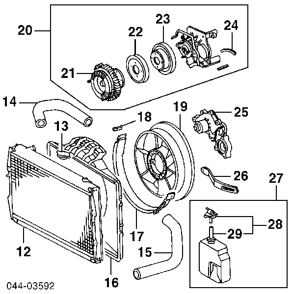 1621065030 Toyota acoplamento viscoso de ventilador de esfriamento