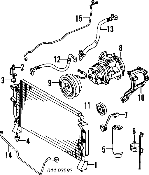 Rolo parasita da correia de transmissão para Mazda 929 (HC)