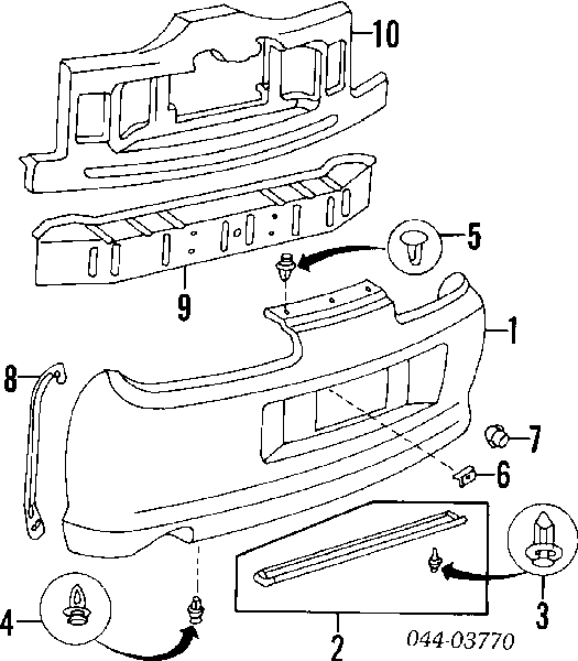 9046709143 Toyota cápsula (prendedor de fixação do forro do pára-choque do pára-lama dianteiro)