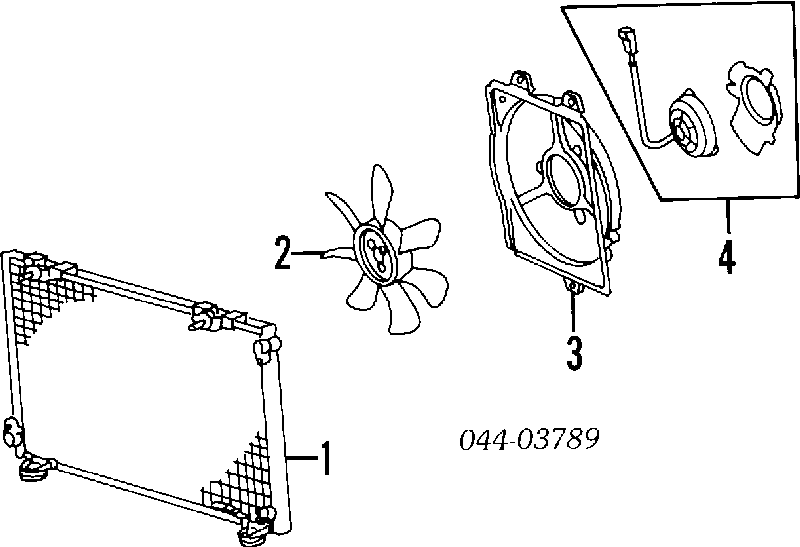 1636346030 Toyota ventilador (roda de aletas do radiador de aparelho de ar condicionado)