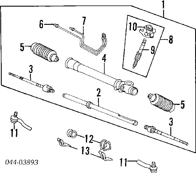 BSG3374 Borg&beck bota de proteção do mecanismo de direção (de cremalheira)