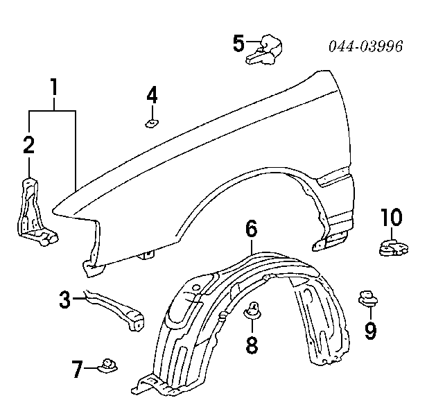 9018906006 Subaru cápsula (prendedor de fixação do forro do pára-choque do pára-lama dianteiro)