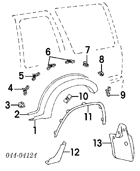 9046709197 Toyota cápsula (prendedor de fixação do forro do pára-choque do pára-lama dianteiro)