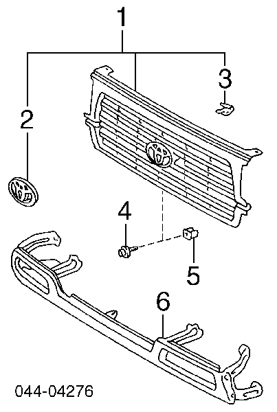 Suporte superior do radiador (painel de montagem de fixação das luzes) para Toyota Land Cruiser (J8)