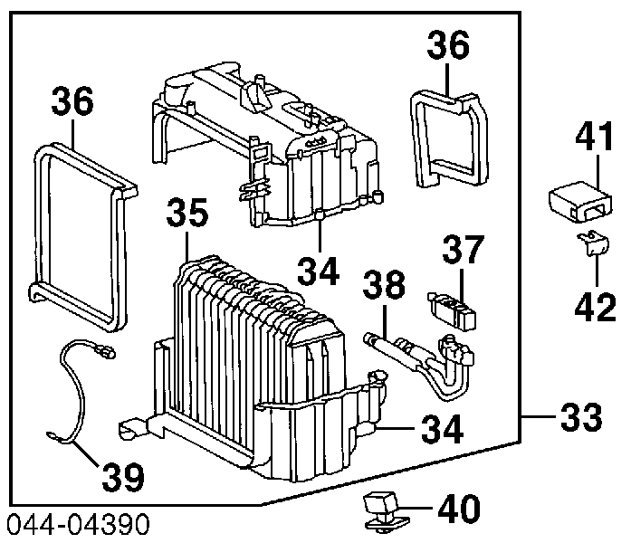 Vaporizador de aparelho de ar condicionado para Toyota RAV4 (SXA 10)