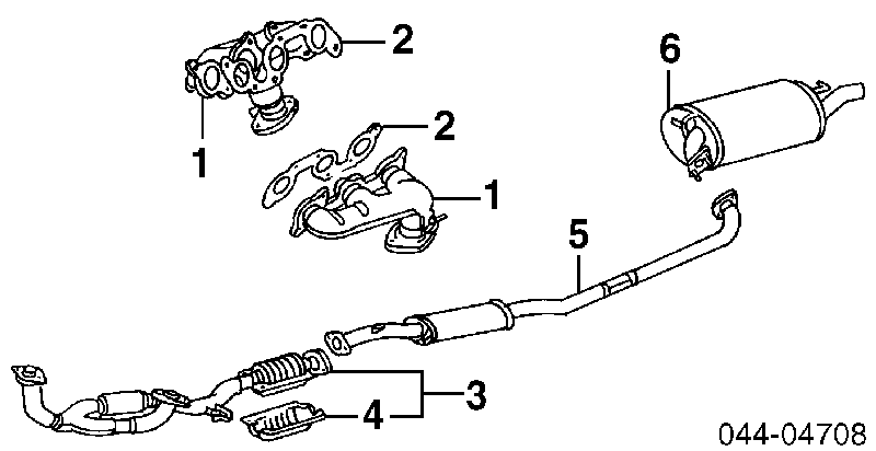 MS16344 Mahle Original vedante de tubo coletor de escape