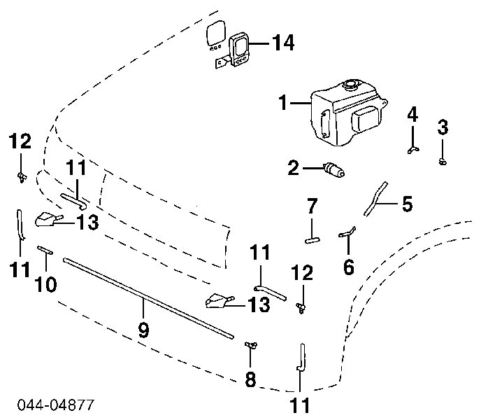 Válvula de retenção de fluido para lavador de pára-brisas para Toyota Corolla (E8)