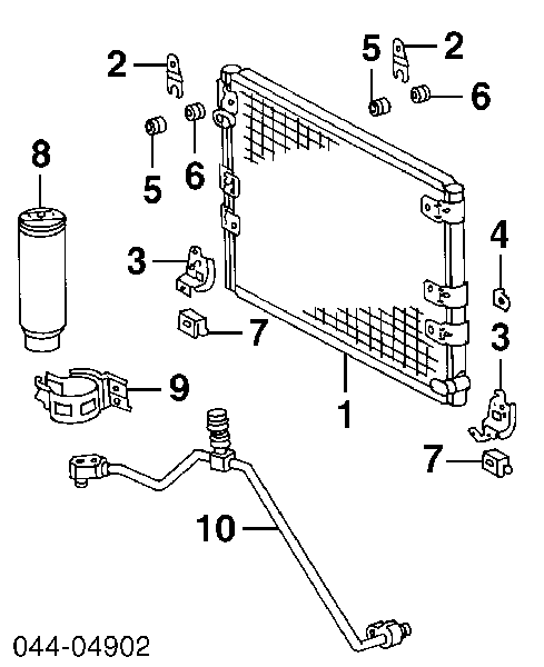 Радиатор кондиционера 8846135050 Toyota