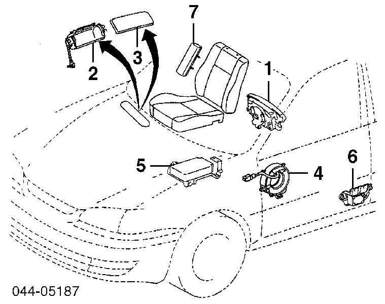 Anel AIRBAG de contato, cabo plano do volante para Toyota Land Cruiser (J9)